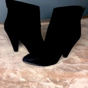 Black Suede Heeled Boots